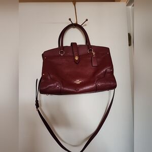Coach Burgundy Leather Satchel